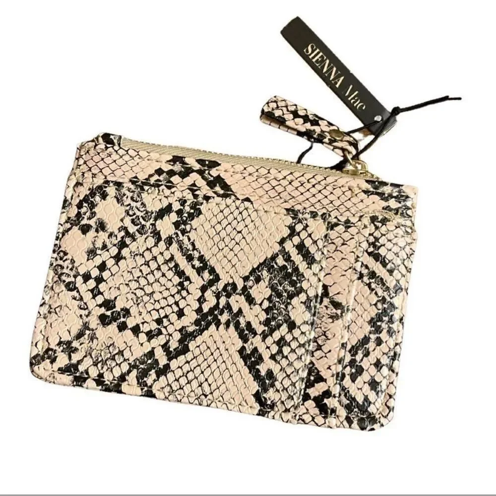 No-brand Women's Black and Cream Wallet-purses